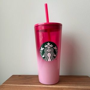 EU Starbucks pink glass Tumbler